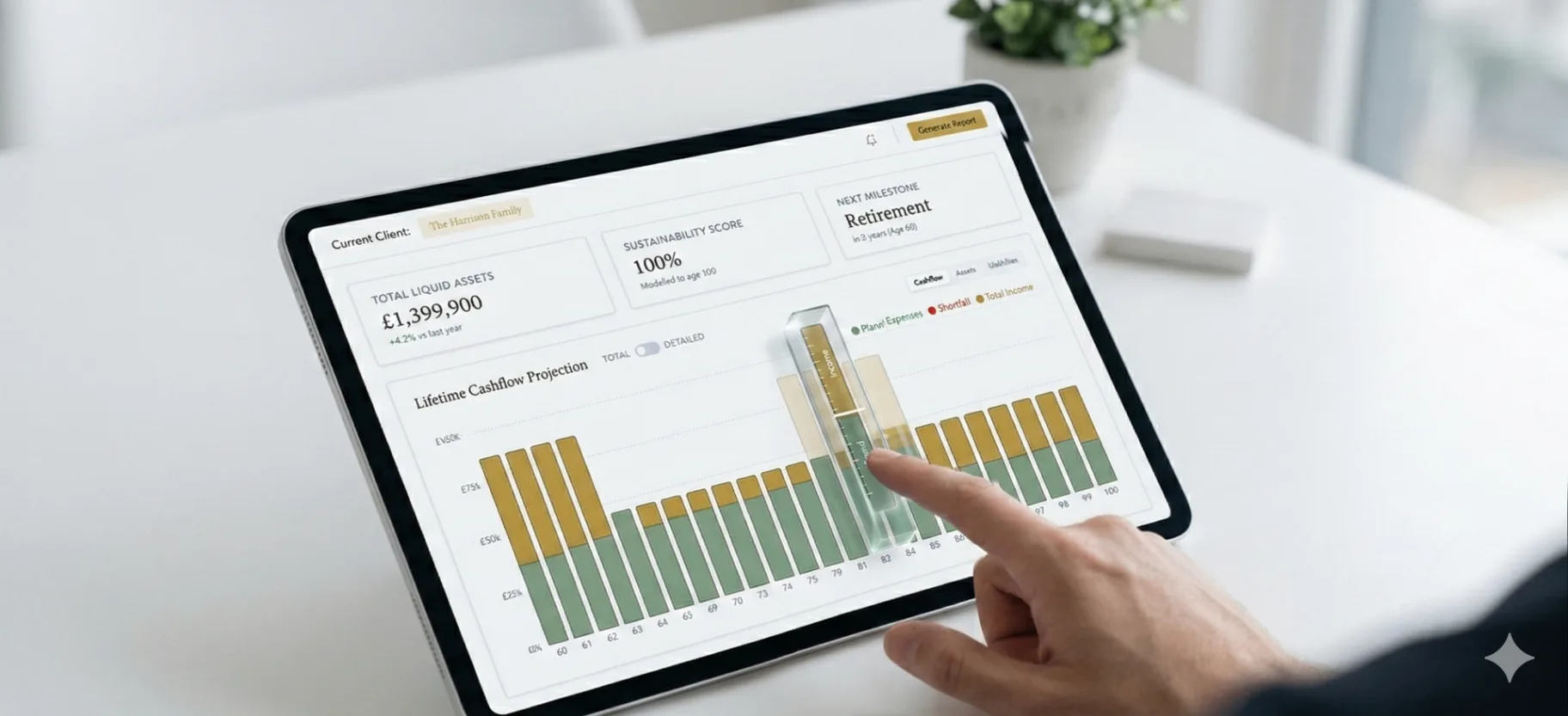 Interactive cashflow modelling